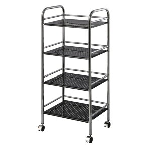 ワゴン キャスター付き マルチワゴン 4段 マルチラック キッチンワゴン サイドワゴン デスクサイド ワゴン オフィス家具 キッチン収納 サイドキャビネット 収納ラック すきま収納 作業台 サ