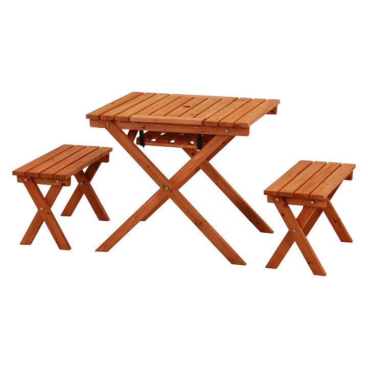 楽天市場】ガーデンテーブルセット 3点セット BBQテーブル&ベンチ 