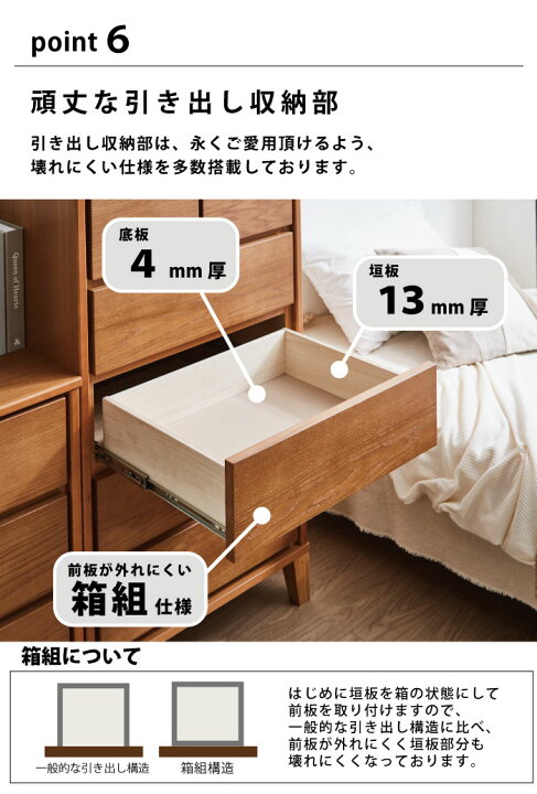 楽天市場】国産 幅120cm 3段 ローチェスト 天然木ホワイトオーク突板 