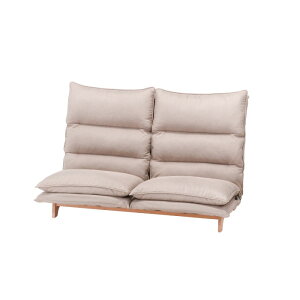 座椅子 座いす リクライニング チェア フロアチェア 布張り 幅140cm 2人掛けチェア 肘無し ハイバックチェア カジュアル シンプル ファブリック ソファ フロアーチェア 座椅子 ダークグレー