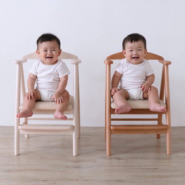 楽天市場】ベビーチェア 木製 完成品 赤ちゃん 椅子 ワイドチェア 