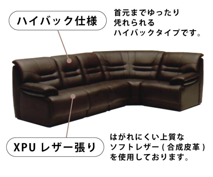 楽天市場】コーナーソファ 5点セット ソファセット ハイバック仕様 
