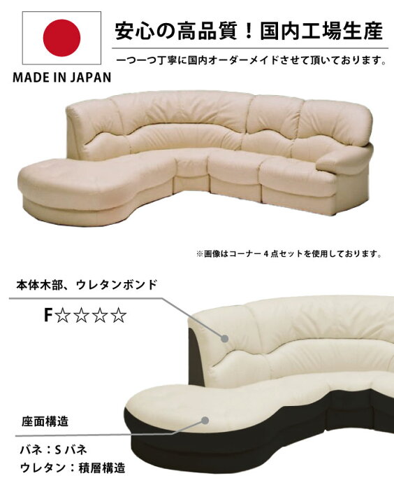 楽天市場】日本製 国産 ソファ 国産ソフトレザー 1Pソファ 2Pソファ 3P 