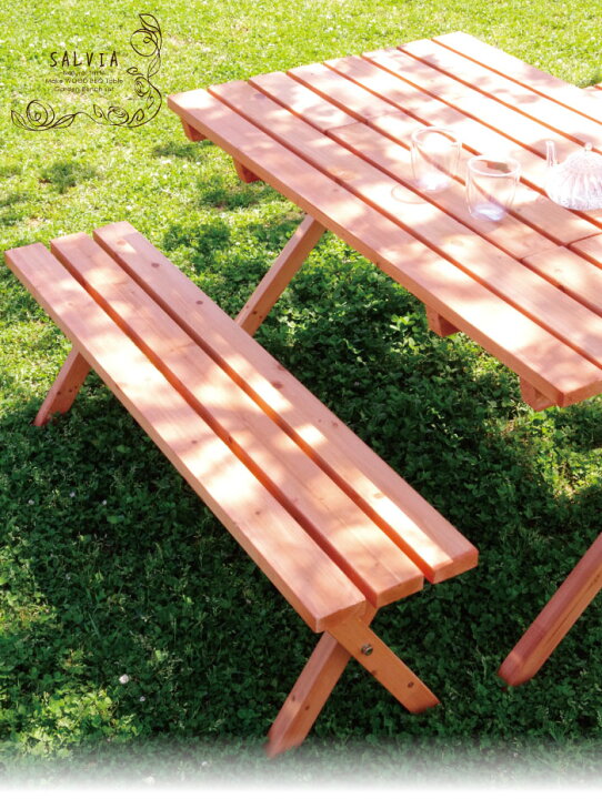 楽天市場】BBQテーブル&ベンチセット 軽量な杉材を使用!幅120cmベンチ2 