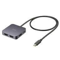 【新品/取寄品/代引不可】USB Type-Cハブ 2画面出力 HDMI 2ポート 4K60Hz USB 5Gbps 4ポート PD85W 薄型 …