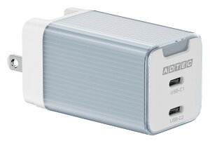 yVi/i/szPDΉ AC[d/GaN/65W/USB Type-C 2|[g/u[ APD-V065C2-BL