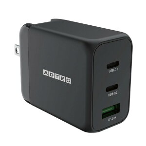 yVi/i/szPower DeliveryΉ GaN AC[d/65W/USB Type-A 1|[g Type-C 2|[g/ubN APD-V065AC2-BK