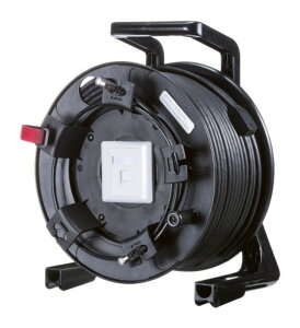 【新品/取寄品/代引不可】屋外用巻取り延長CAT6A LANケーブル KB-MKE21BK