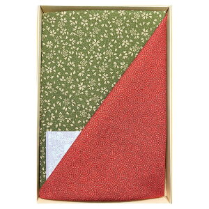 【新品/取寄品】【特選商品4】二巾一越織両面染 鮫/小桜 朱/利休 90-2