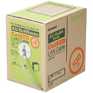 �y�V�i/���i/����s�zEU RoHS�w�ߏ��� CAT6�Ή� LAN�P�[�u�� 100m/���[����(���C�g�O���[) LD-CT6/LG100/RS