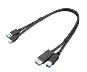 �y�V�i/���i/����s�zThinkStation Mini-DisplayPort/USB Type-A3.0-DisplayPort/USB Type-B3.0 �ϊ��A�_�v�^�[ 4X91D11453