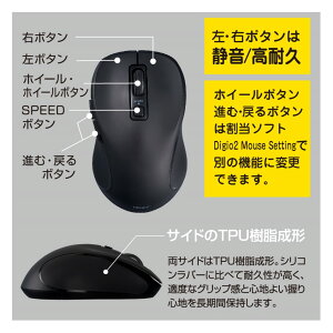 �y�V�i/���i/����s�zBluetooth �É� 5�{�^��BlueLED �}�E�X �u���b�N MUS-BKF215BK