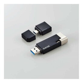 【新品/取寄品】LightningUSBメモリ/USB3.2(Gen1)/USB3.0対応/64GB/Type-C変換アダプタ付/ブラック MF-LGU3B064GBK