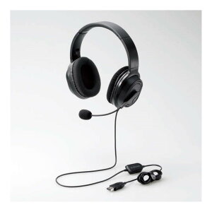 �y�V�i/���i�z�I�[�o�[�w�b�h�^�C�v�w�b�h�Z�b�g/����/USB/40mm�h���C�o/�u���b�N HS-HP30UBK