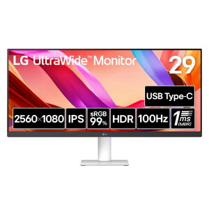 �y�V�i/���i/����s�z29�C���` �E���g�����C�h�t���f�B�X�v���C(2560x1080/IPS/�A���`�O���A/HDMI/DP/Type-C/�X�s�[�J�[/3�N�ۏ�) 29U531A-W
