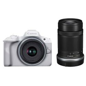 【新品/取寄品】Canon EOS R50 ダブルズームキット ホワイト ミラーレスカメラ キヤノン