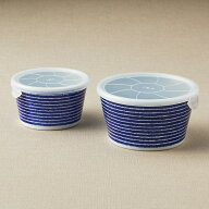 【新品/取寄品/代引不可】【特選商品】藍染駒筋 ノンラップ鉢 大小ペア 31071