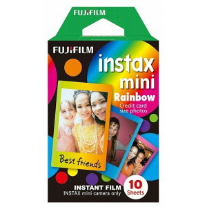 �y�V�i/�݌ɂ���z�C���X�^���g�J���[�t�B���� instax mini �G������t���[�� RAINBOW [���C���{�[�t�B����] 1�p�b�N�i10�����j�@�`�F�L�t�C����