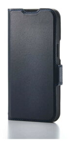 【新品/取寄品/代引不可】iPhone 16e/レザーケース/手帳型/耐衝撃/磁石付き/ステッチ/カード収納充実/ネイビー PM-A25SPLFY3NV