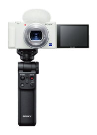 【新品/取寄品】SONY VLOGCAM ZV-1G シューティンググリップキット (W) ホワイト デジタルカメラ ソニー
