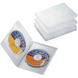 【新品/取寄品/代引不可】DVDトールケース(2枚/クリア/5個) CCD-DVD05CR