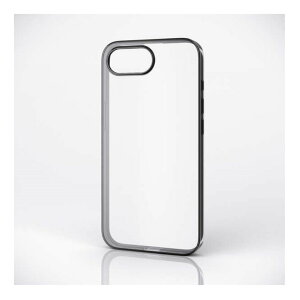 【新品/取寄品/代引不可】iPhone 16e/ソフトケース/サイドメッキ/メタリックブラック PM-A25SUCTMBK