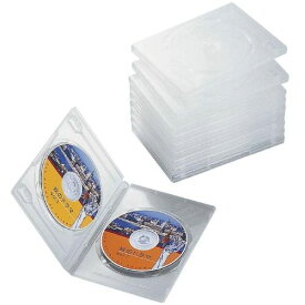 【新品/取寄品/代引不可】DVDトールケース(2枚/クリア/10個) CCD-DVD06CR