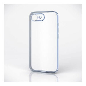 【新品/取寄品/代引不可】iPhone 16e/ソフトケース/極限保護/メタリック加工/メタリックペールブルー PM-A25SUCTMKBU