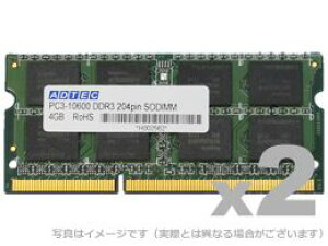 yVi/i/sz݃m[gp PC3-10600(DDR3-1333) 204Pin SO-DIMM y2GBx2z 6Nԕۏ ADS10600N-2GW