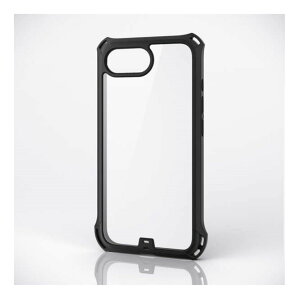 【新品/取寄品/代引不可】iPhone 16e/ハイブリッドケース/ZEROSHOCK/フレームカラー/背面クリア/ブラック PM-A25SZEROFCBK