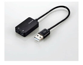 【新品/取寄品/代引不可】USBオーディオ変換アダプタ/0.15m/ブラック USB-AADC02BK