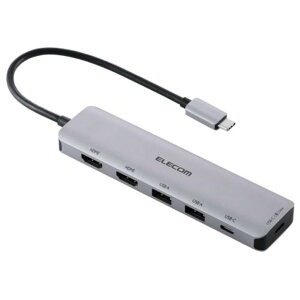 Type-C�h�b�L���O�X�e�[�V����/USB PD�Ή�/USB-Ax2/USB-Cx2/HDMI(4K60Hz)x2/�V���o�[ DST-M060BPSV