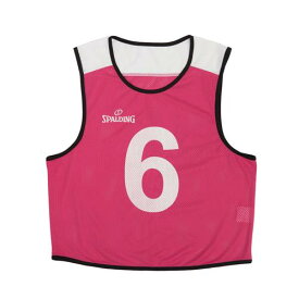 【新品/在庫あり】SPALDING バスケットボール ビブス6枚セット（No.0-5） ピンク フリーサイズ SUB130180PK