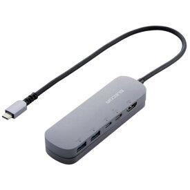 【新品/取寄品】Type-C ドッキングステーション/アルミボディ/固定用スタンド付き/USB-Ax2/HDMIx1/USB-Cx2/シルバー DST-C18SV