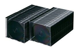 【新品/取寄品/代引不可】Blu-ray・DVD・CDケース(スリムタイプ・100枚セット・ブラック) FCD-PU100MBKN