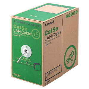 �y�V�i/���i/����s�zRoHS�Ή�LAN�P�[�u��/CAT5E/300m/���C�g�O���[/�ȈՃp�b�P�[�W LD-CT2/LG300/RS