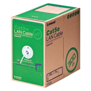 yVi/i/szRoHSΉLANP[u/CAT5E/300m/zCg/ȈՃpbP[W LD-CT2/WH300/RS
