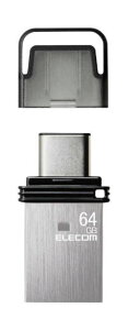 USB������/USB3.2(Gen1)/Type-C/�L���b�v��/64GB/�V���o�[ MF-CAU32064GSV