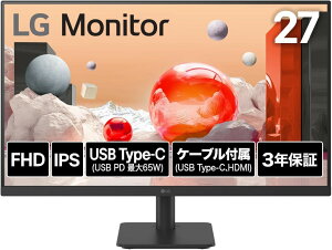 �y�V�i/���i/����s�z27�C���` �t���f�B�X�v���C(1920x1080/IPS/�A���`�O���A/HDMIx2/TypeC(PD65W)/�`���g/3�N�ۏ�) 27MS530B-B
