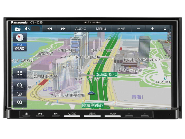 楽天市場】Panasonic カーナビステーション Strada CN-HE02D 7V型 AV一 