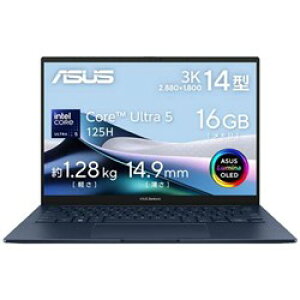 ASUS GCX[X Zenbook 14 OLED UX3405MA-TU5165WBL |_[u[ 14C` Core Ultra 5 16GB  512GB SSD Win11 Home m[gp\R