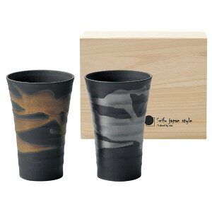 【新品/取寄品】【特選商品】清風の匠 田端繁道 金銀流し ほろ酔いカップペア 7-1814