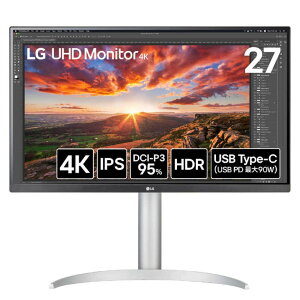 27�C���` ���C�h�t���f�B�X�v���C(3840x2160/IPS/�A���`�O���A/HDMIx2/DP/TypeC(PD90W)/�X�s�[�J�[/��������/�s�{�b�g/3�N�ۏ�) 27UP850K-W