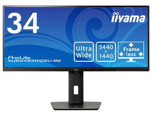 ��ProLite��34�^ ���C�h�t���f�B�X�v���C ProLite XUB3493WQSU-B6(3440x1440/IPS�����p�l��/HDMI/DisplayPort/���~/�u���b�N) XUB3493WQSU-B6