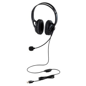 �y�V�i/���i/����s�z�L���w�b�h�Z�b�g/�����I�[�o�[�w�b�h/��^/USB-A/1.8m/�u���b�N HS-HP02SUBK