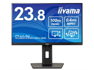 【新品/取寄品】<ProLite>23.8ワイド液晶ディスプレイ ProLite XUB2492HSU-B6(1920x1080/IPS方式パネル/HDMI/DisplayPort/昇降/縦90°/スウィーベル/チルト/ブラック) XUB2492HSU