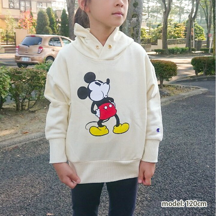 楽天市場 チャンピオン Champion Disneyコラボ キッズ スウェットパーカー 子供服 男の子 女の子 小学生 トップス 長袖 ブランド ミッキーマウス ディズニー プリント ロゴ トレーナー ジュニア Real Style リアルスタイル