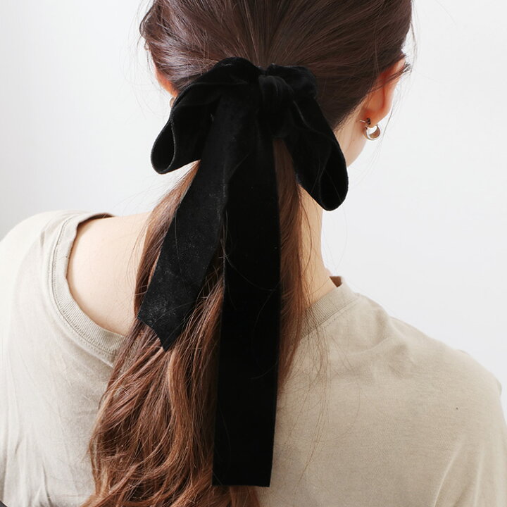 ベルベットリボン付きゴム ビッグリボン オルチャンファッション 韓国 母の日 ネットワーク全体の最低価格に挑戦