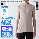 GUNZE グンゼ アセドロン 鹿の子 吸湿速乾 メンズ ノースリーブ Vネック インナーシャツ MCA718 メンズ トップス 肌着 下着 吸汗速乾 ドライ 通気性 抗菌 防臭 ストレッチ 高機能インナー メール便