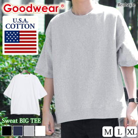 Goodwear グッドウェア 天竺スウェットBIG TEE 2W7-14207 メンズ トップス 半袖 Tシャツ ビッグシルエット 大きいサイズ ゆったり 綿100％ ヘビーウェイト 7オンス 肉厚 ブランド メール便